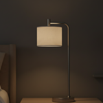 Load image into Gallery viewer, White Offset Arm Table Lamp