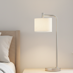 Load image into Gallery viewer, White Offset Arm Table Lamp