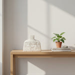 Load image into Gallery viewer, Ivory Geometric Ceramic Vase
