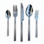Load image into Gallery viewer, Double Line Silver Cutlery Set
