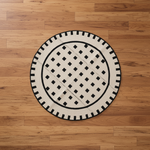 Load image into Gallery viewer, Ivory Diamond Round Rug