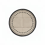 Load image into Gallery viewer, Beige Border Round Rug