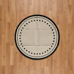 Load image into Gallery viewer, Beige Border Round Rug