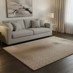 Load image into Gallery viewer, Beige Diamond Textured Shag Rug