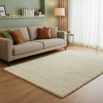 Load image into Gallery viewer, Ivory High-Pile Shag Rug