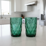 Load image into Gallery viewer, Green Drinking Glass