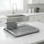 Load image into Gallery viewer, Silver Foldable Dish Drainer