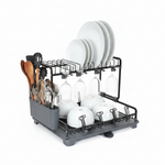 Load image into Gallery viewer, Two-Tier Black Dish Rack
