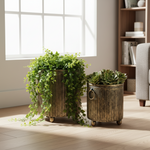Load image into Gallery viewer, Ribbed Metal Plant Pot Holder