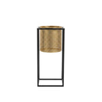 Load image into Gallery viewer, Gold Planter with Black Stand