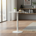 Load image into Gallery viewer, Steel Round White Table