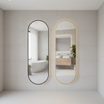Load image into Gallery viewer, Gold Black Full-Length Mirror