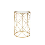 Load image into Gallery viewer, Round Gold Mirror-Top Table