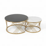Load image into Gallery viewer, Marble Top Coffee Table Set
