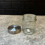Load image into Gallery viewer, Round Glass Jar with Silver Lid