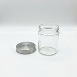 Load image into Gallery viewer, Round Glass Jar with Silver Lid