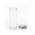 Load image into Gallery viewer, Round Glass Jar with Silver Lid