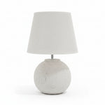 Load image into Gallery viewer, Grey Speckled Globe Table Lamp