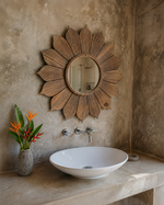 Load image into Gallery viewer, Wooden Sunflower Mirror