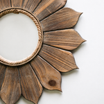 Load image into Gallery viewer, Wooden Sunflower Mirror