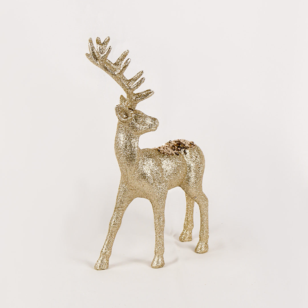 Gold reindeer 20cm x 28cm