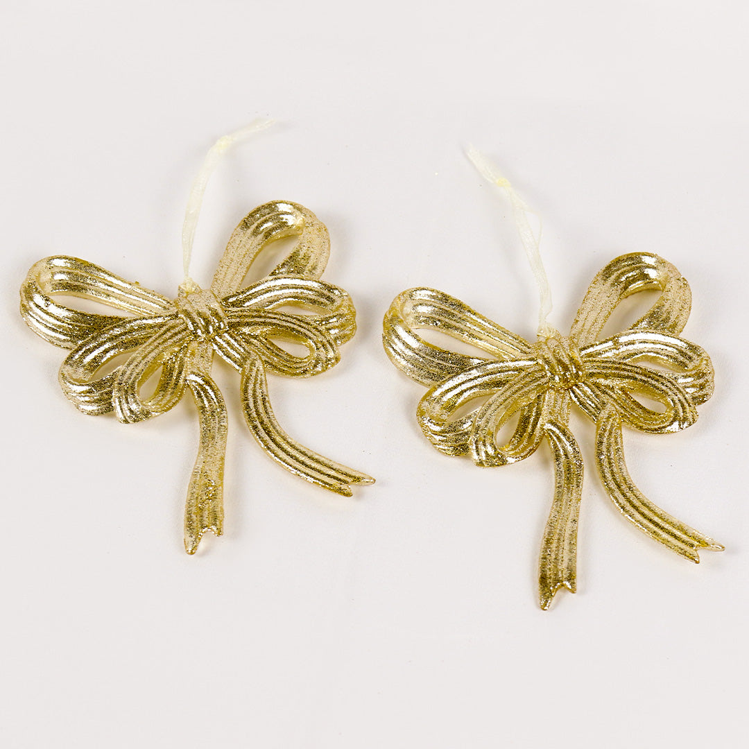 C/Gold bow - 10cm x 11cm OTH119