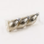 Load image into Gallery viewer, 11cm gold bauble 3pc pack BA072
