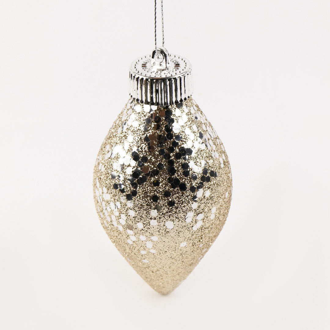 11cm gold bauble 3pc pack BA072