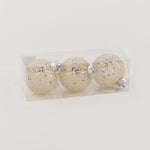 Load image into Gallery viewer, 8cm gold bauble 3pc pack BA071
