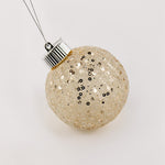 Load image into Gallery viewer, 8cm gold bauble 3pc pack BA071
