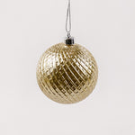 Load image into Gallery viewer, 8cm gold bauble 3pc pack BA069

