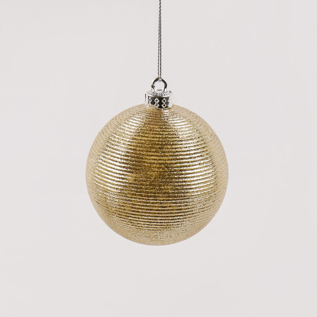 8cm gold bauble 3pc pack BA070