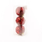 Load image into Gallery viewer, 8cm red bauble 3pc pack BA075
