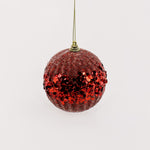 Load image into Gallery viewer, 8cm red bauble 3pc pack BA075
