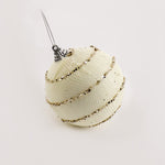 Load image into Gallery viewer, .8cm white design bauble 12pc BA082
