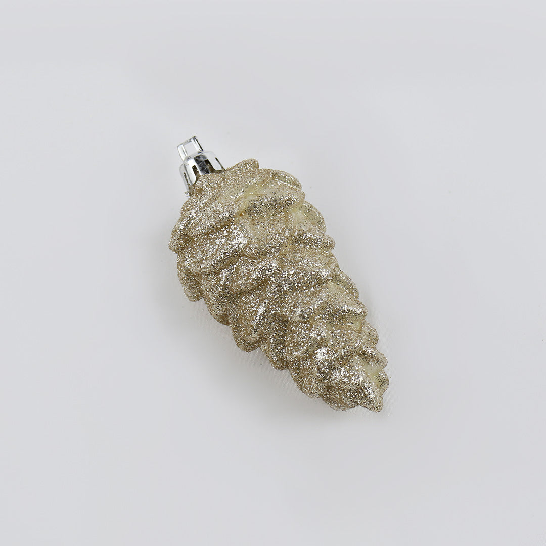 9cm pinecone pack c/gold BA084