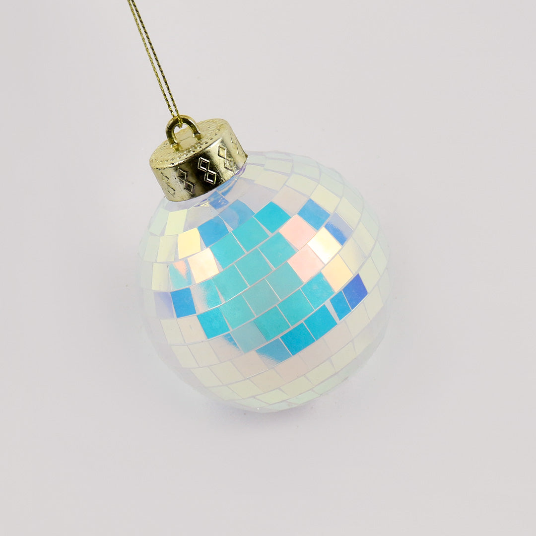 8cm mirror bauble 3pc pack BA078