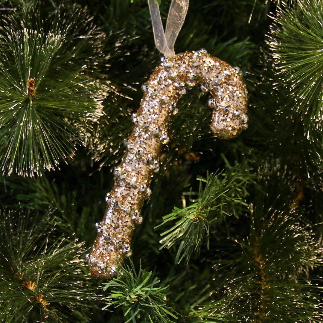 Golden Glitter Candy Cane