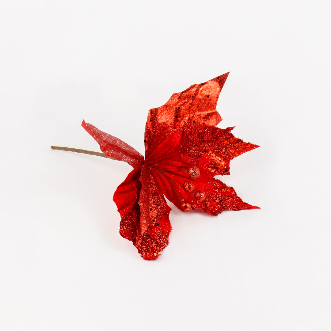 Poinsettia 25cm (red  1500, gold 750) - BAF036