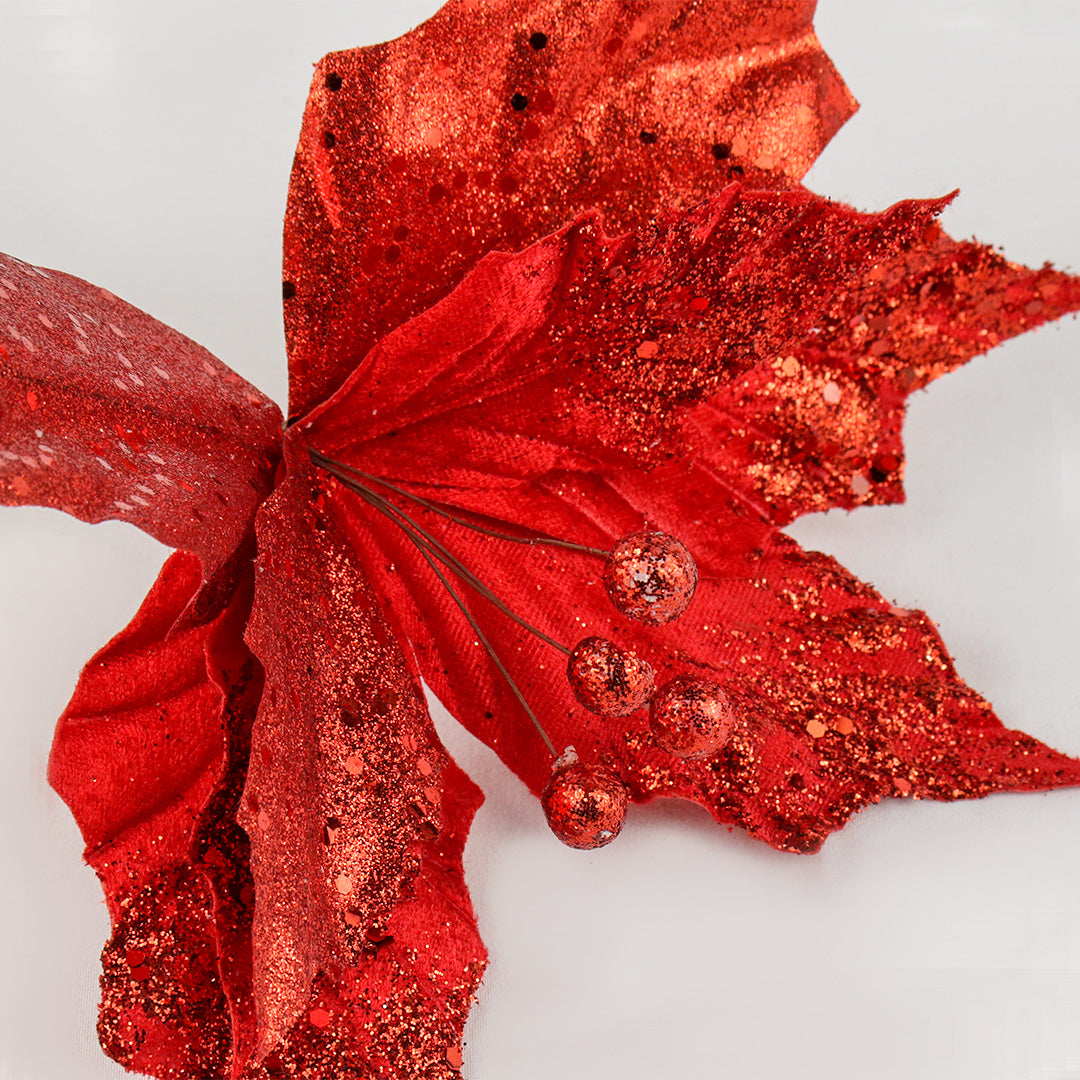 Poinsettia 25cm (red  1500, gold 750) - BAF036