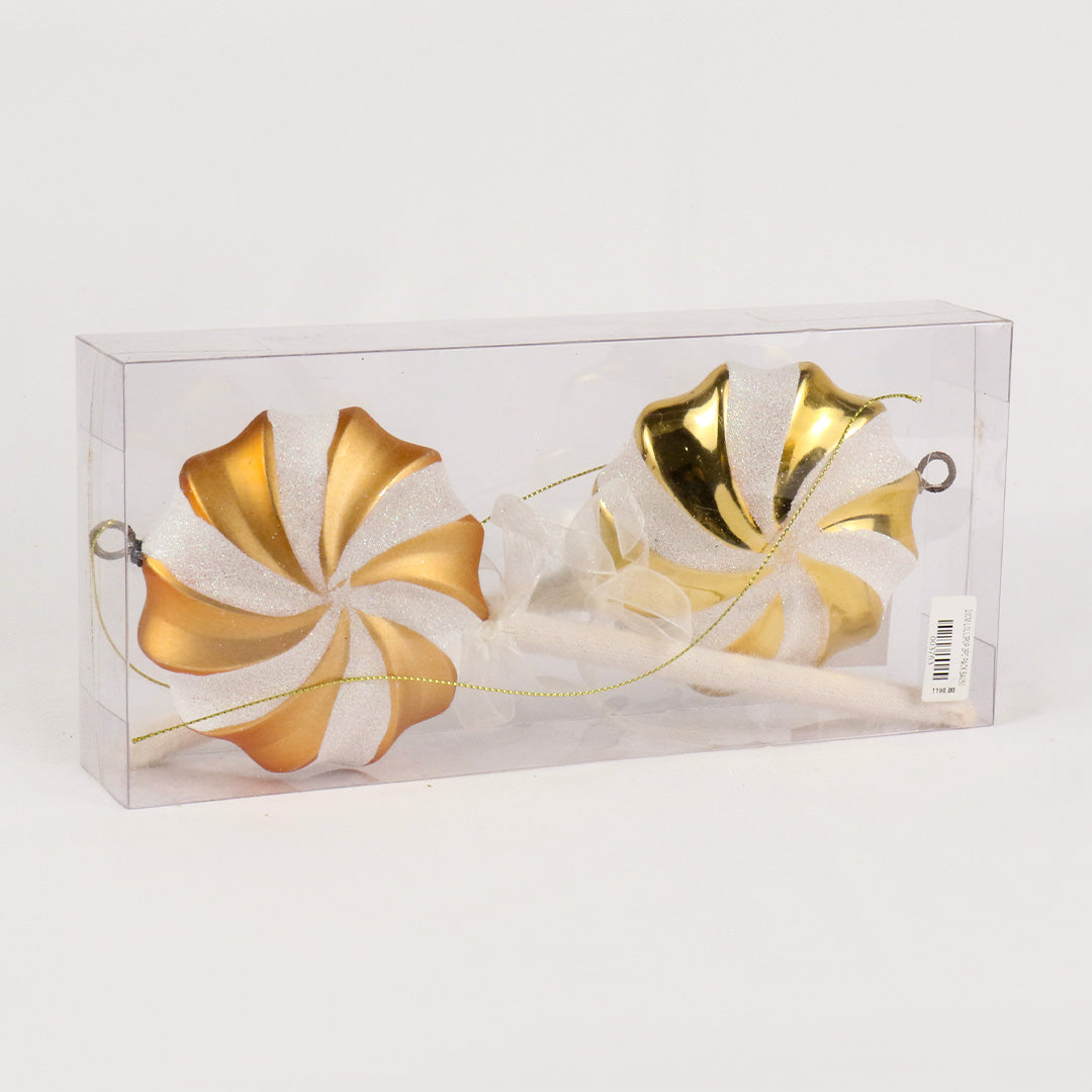 10cm lollipop 2pc set -gold BA050