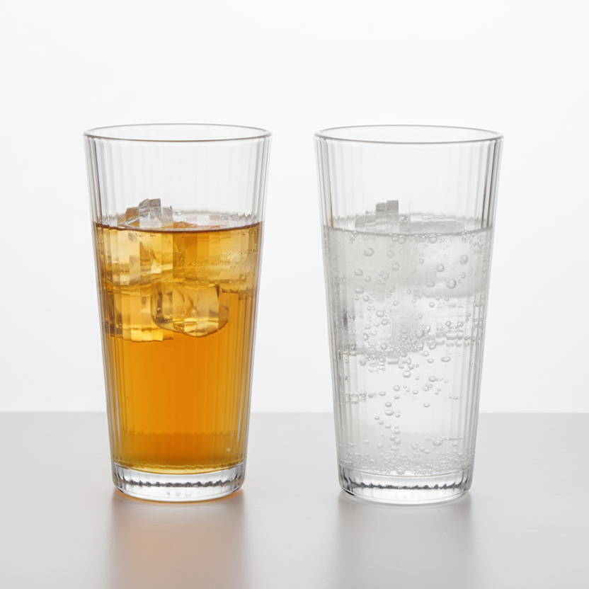Striped Drinking Glass