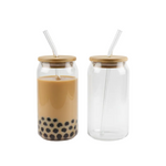 Load image into Gallery viewer, Can Glass with Wood Top &amp; Glass Straw
