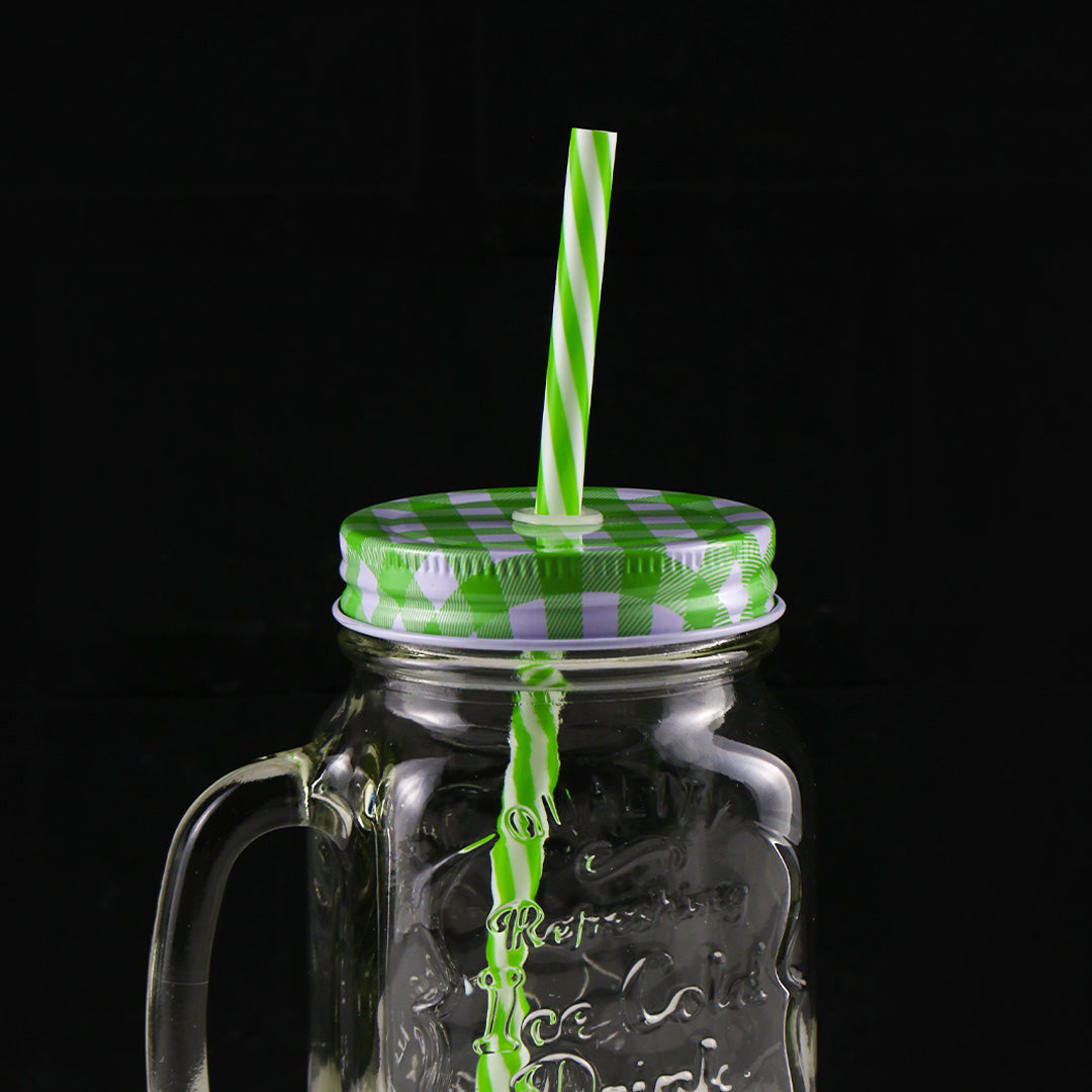 Mason Jar with Handle Straw
