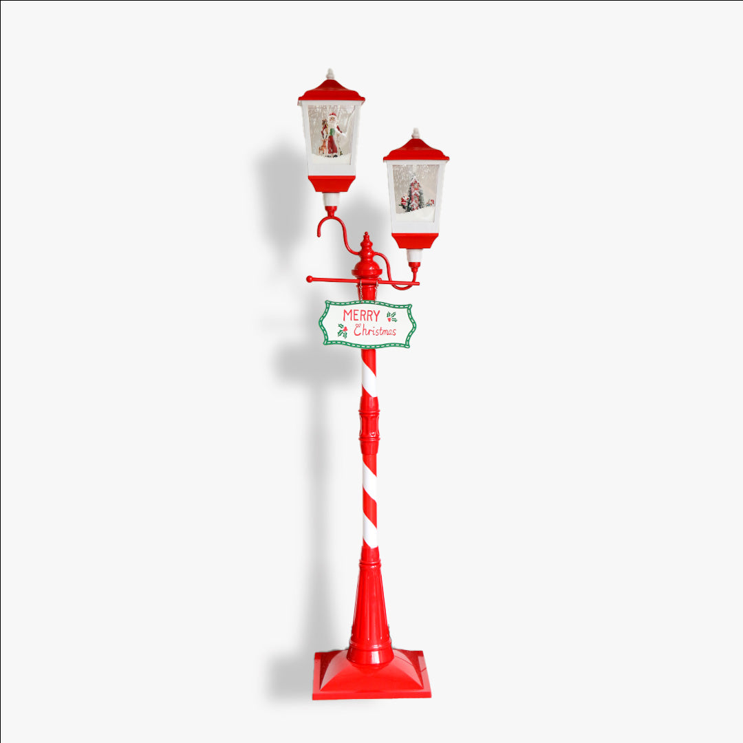 Double lamp post- 200cm (red & white) LED016