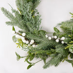 Load image into Gallery viewer, Green White Berry Wreath 55cm
