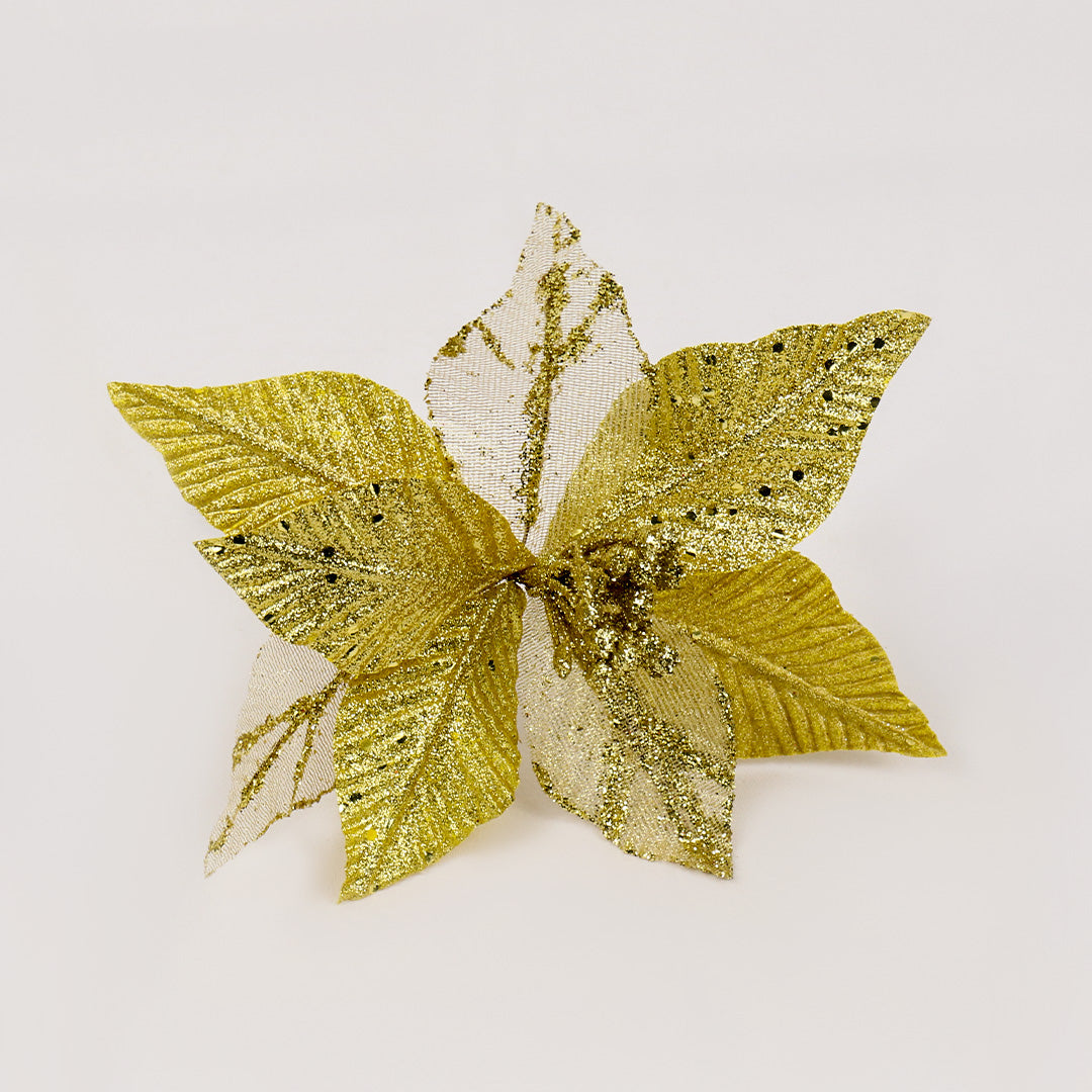 Poinsettia 20cm (red  600, gold 600) - BAF039