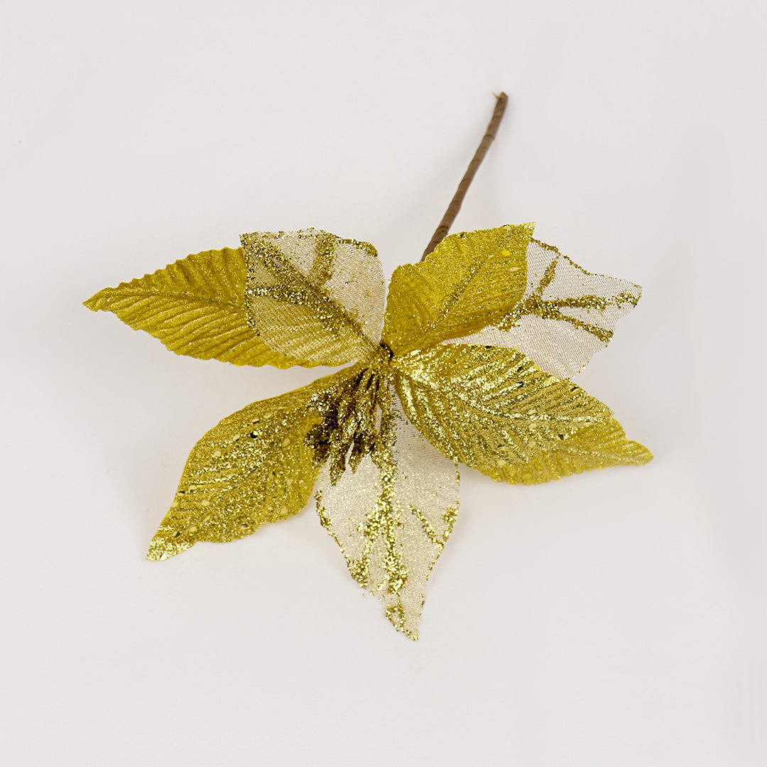 Poinsettia 20cm (red  600, gold 600) - BAF039