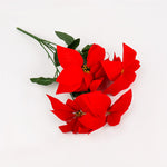 Load image into Gallery viewer, Red poinsettia 5 flowers -  BAF035
