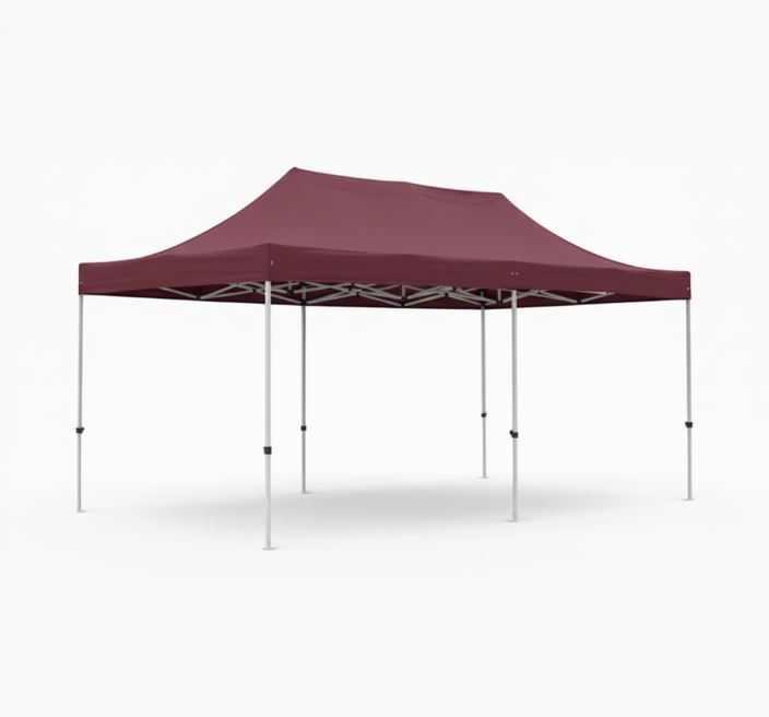 White Coated  Steel Bar Canopy Tent